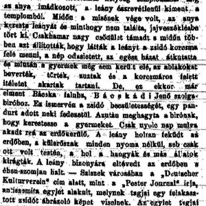 „Antiszemitikus mozgalmak.” (Forrás: Pesti Hírlap, 1882. 06. 05., 5. o.)

